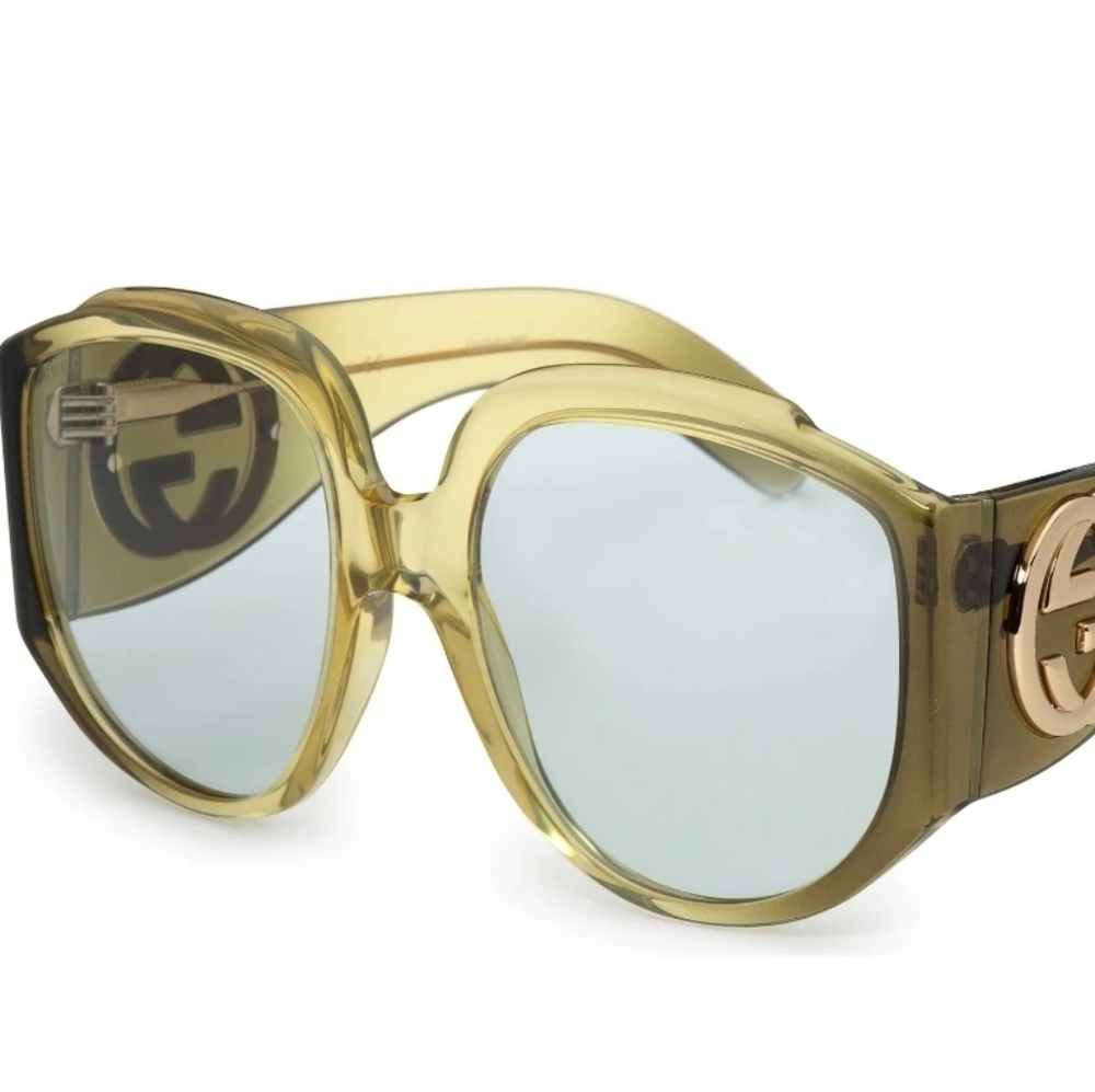 Gucci  Oversized Olive Sunglasses